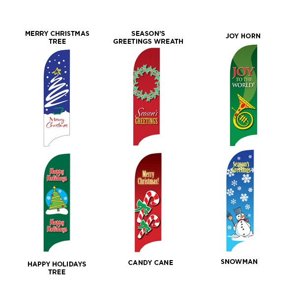 Holiday Tail Feather Flags